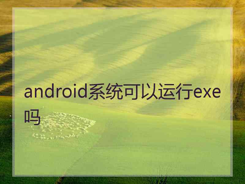 android系统可以运行exe吗