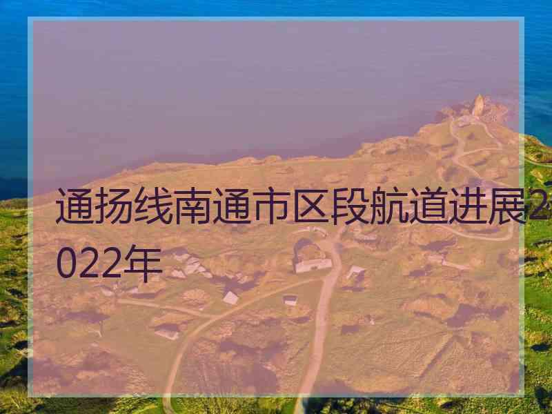 通扬线南通市区段航道进展2022年