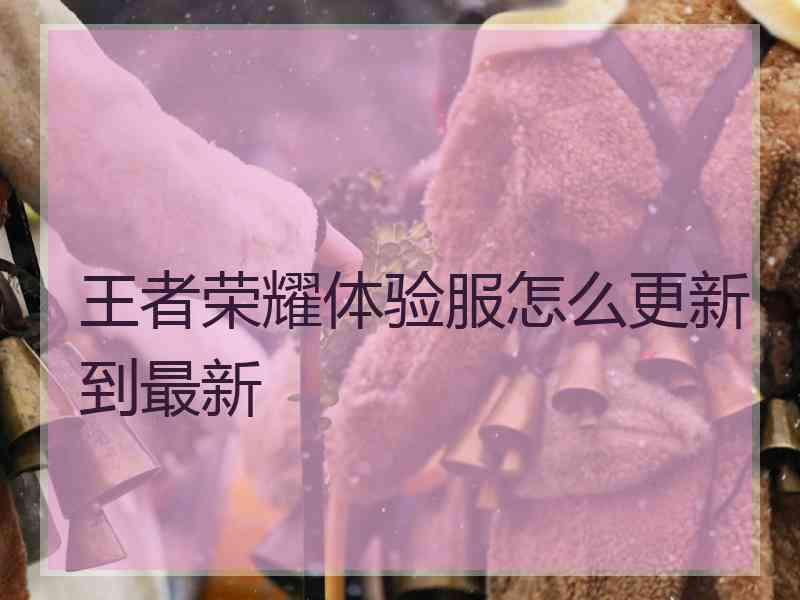 王者荣耀体验服怎么更新到最新