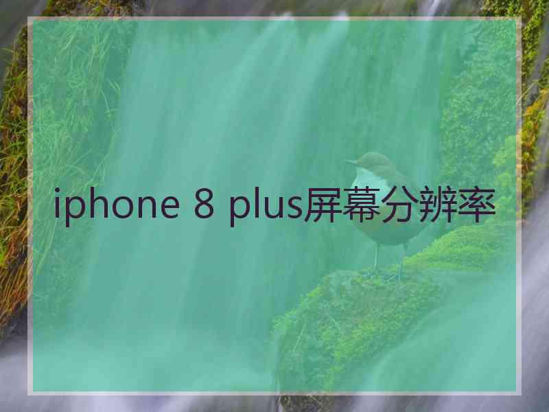 iphone 8 plus屏幕分辨率