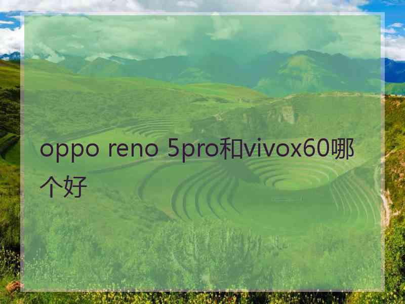 oppo reno 5pro和vivox60哪个好