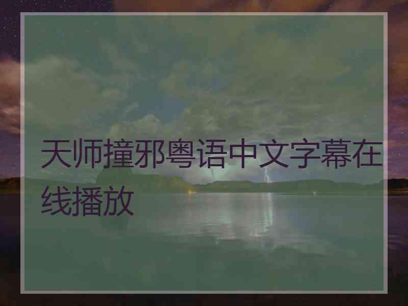 天师撞邪粤语中文字幕在线播放