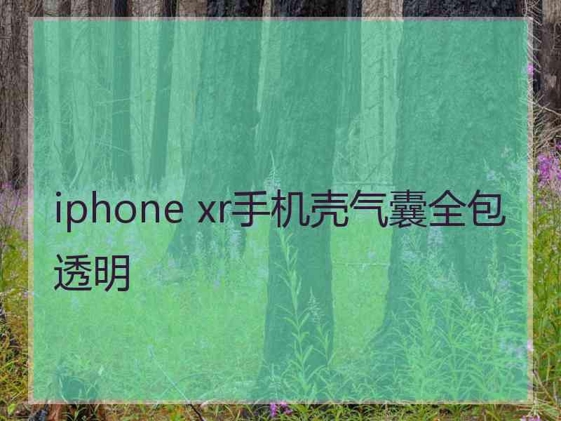 iphone xr手机壳气囊全包透明