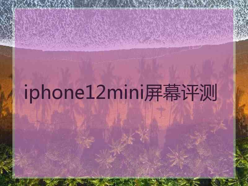 iphone12mini屏幕评测