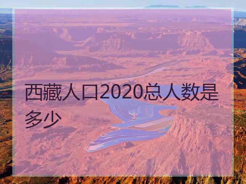 西藏人口2020总人数是多少