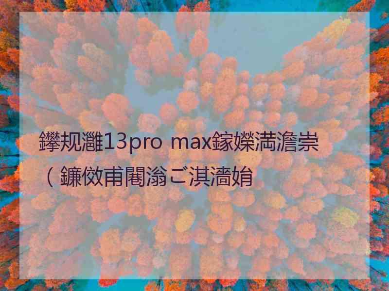 鑻规灉13pro max鎵嬫満澹崇（鐮傚甫闀滃ご淇濇姢