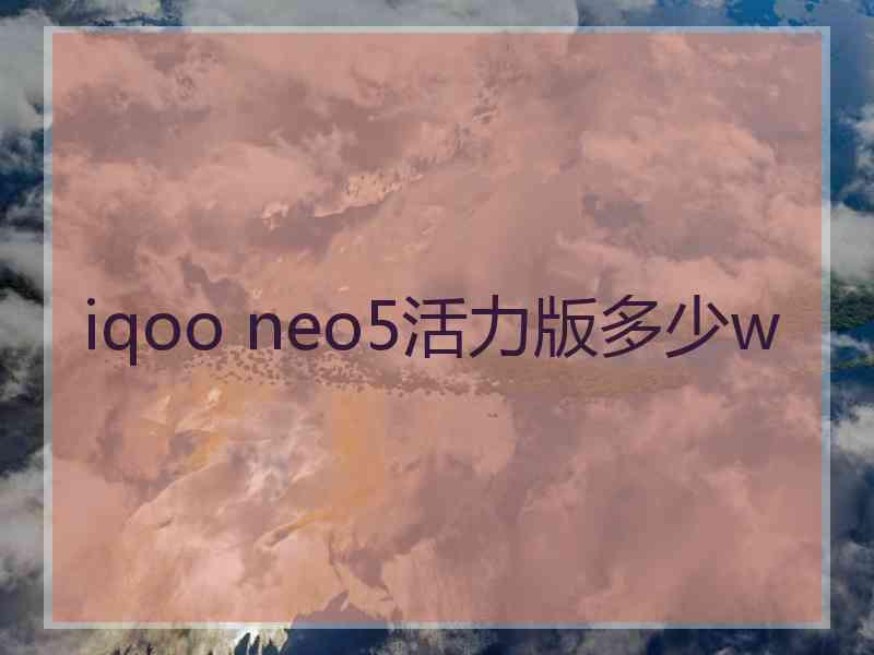 iqoo neo5活力版多少w