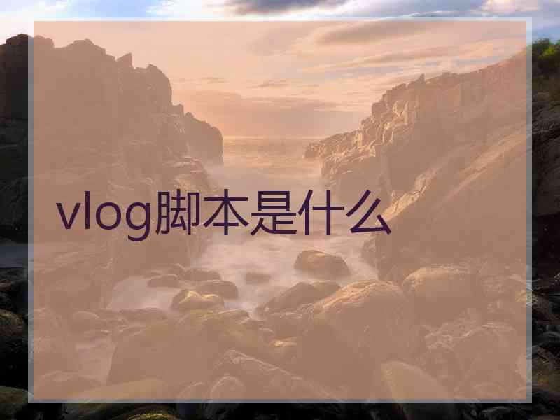 vlog脚本是什么