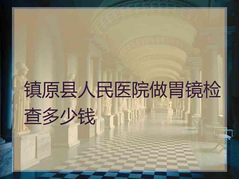 镇原县人民医院做胃镜检查多少钱