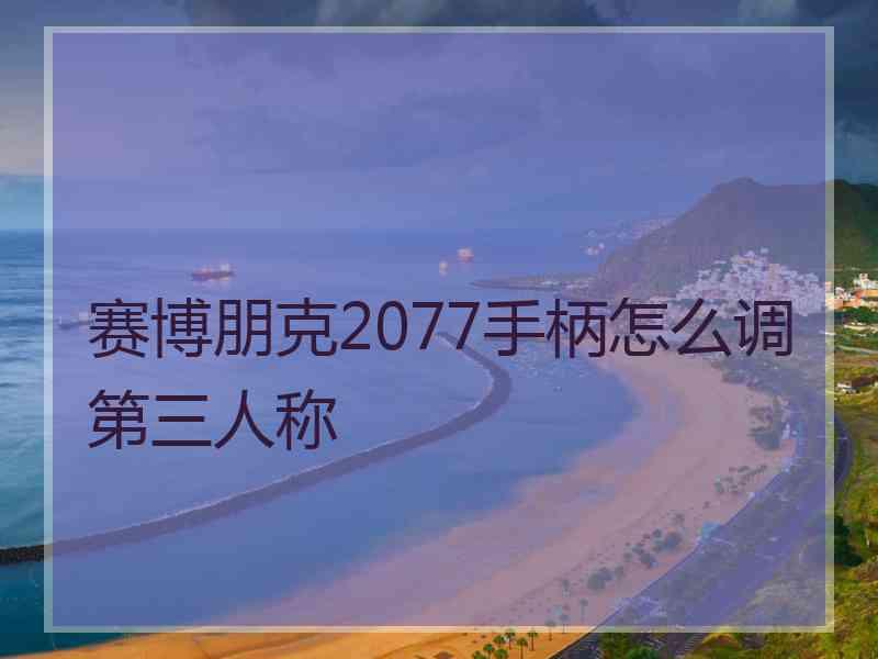 赛博朋克2077手柄怎么调第三人称