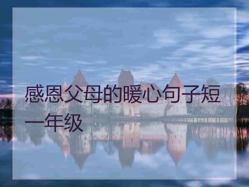 感恩父母的暖心句子短一年级