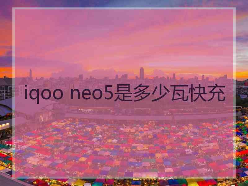 iqoo neo5是多少瓦快充