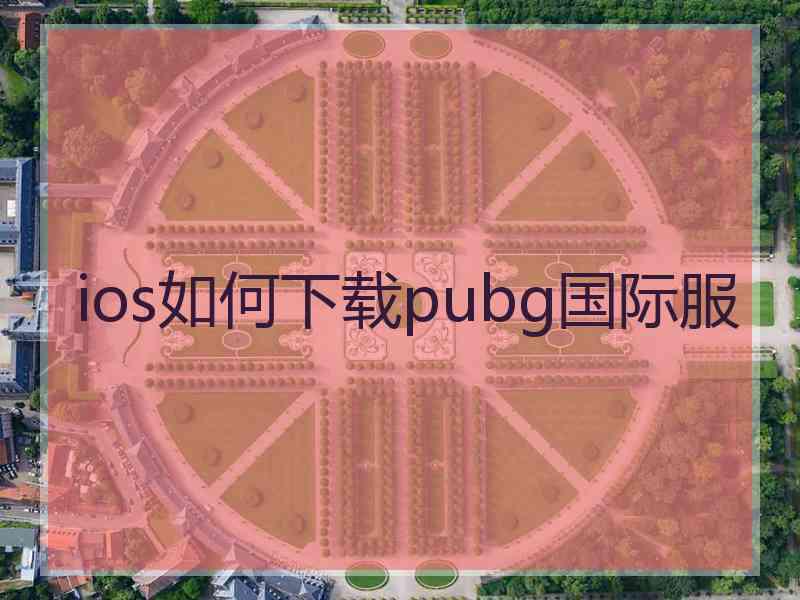 ios如何下载pubg国际服