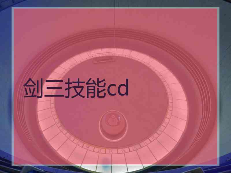 剑三技能cd