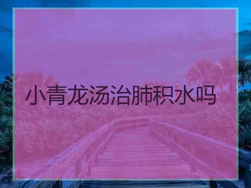 小青龙汤治肺积水吗