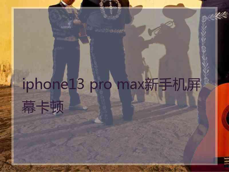 iphone13 pro max新手机屏幕卡顿