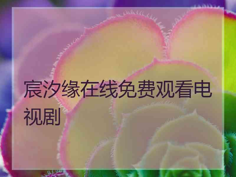 宸汐缘在线免费观看电视剧