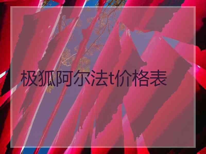 极狐阿尔法t价格表