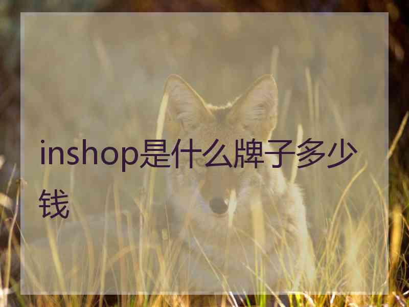 inshop是什么牌子多少钱