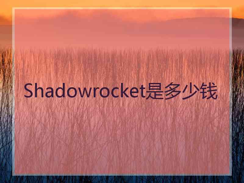 Shadowrocket是多少钱