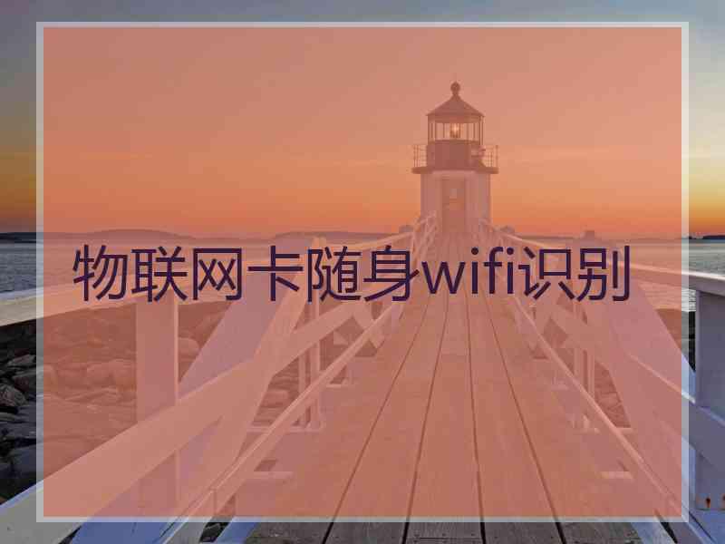 物联网卡随身wifi识别