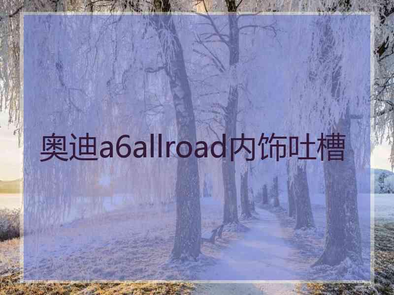 奥迪a6allroad内饰吐槽