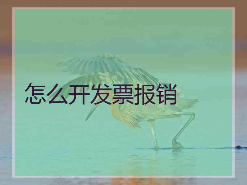 怎么开发票报销