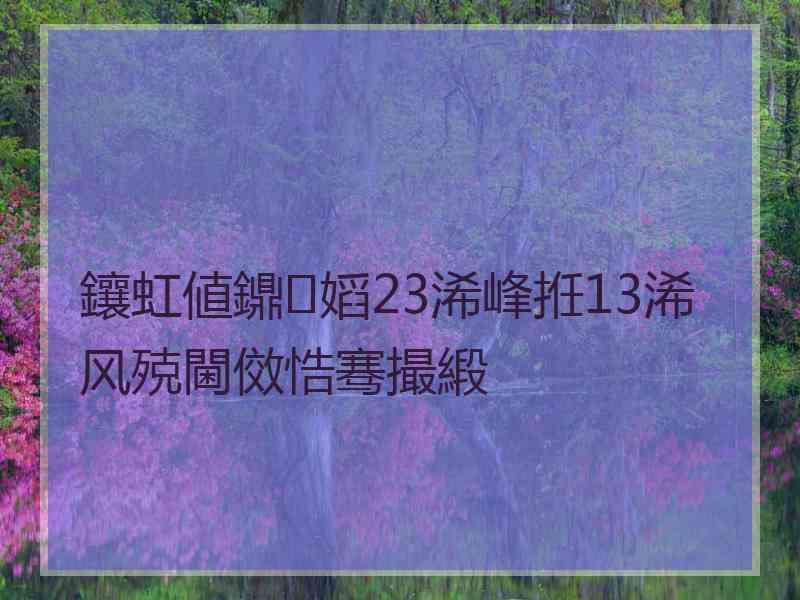 鑲虹値鐤嫍23浠峰拰13浠风殑閫傚悎骞撮緞