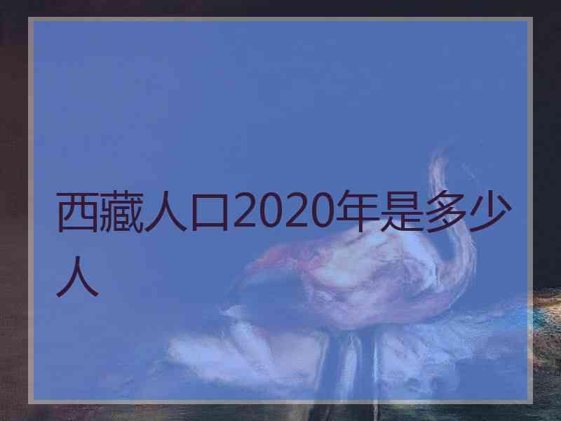 西藏人口2020年是多少人