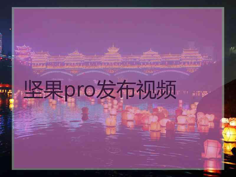 坚果pro发布视频