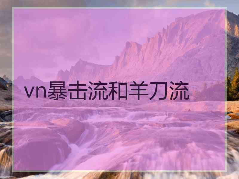 vn暴击流和羊刀流