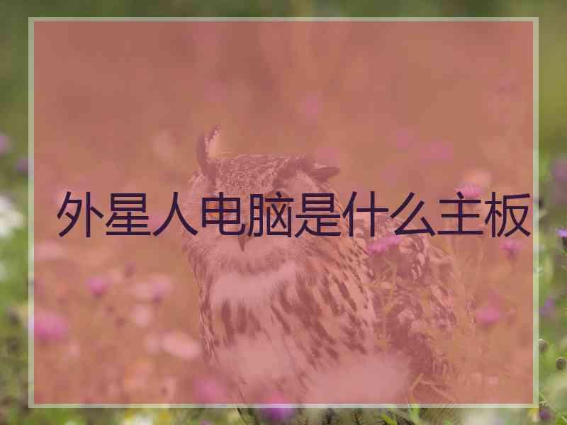 外星人电脑是什么主板