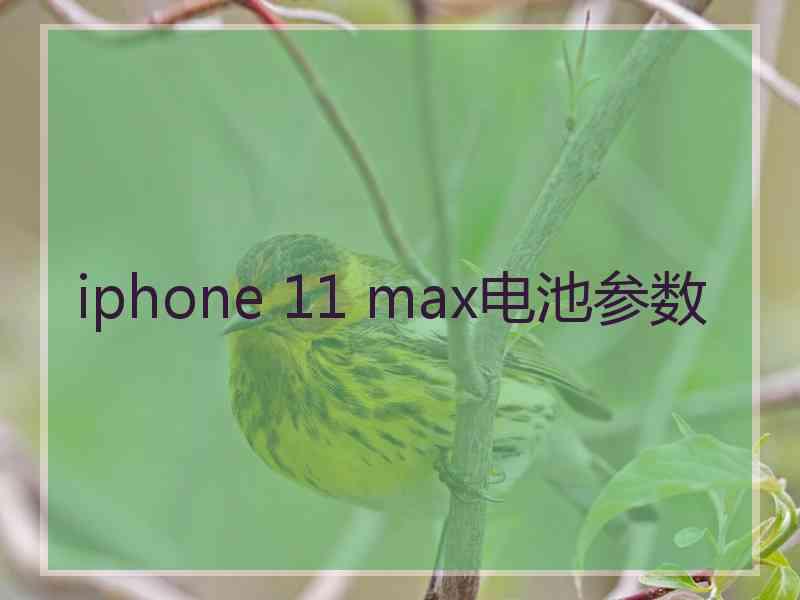 iphone 11 max电池参数