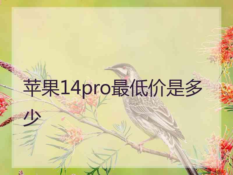 苹果14pro最低价是多少