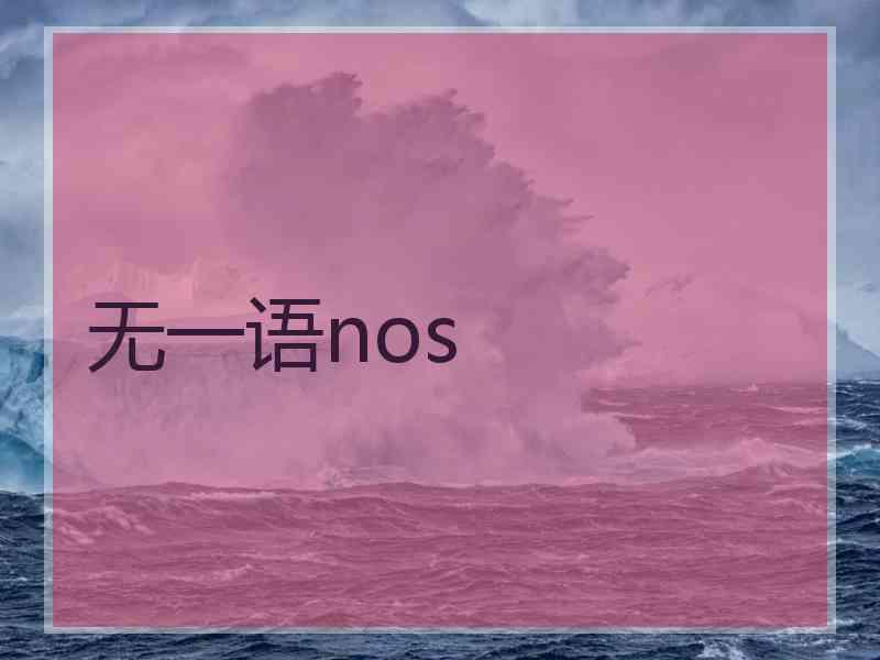 无一语nos