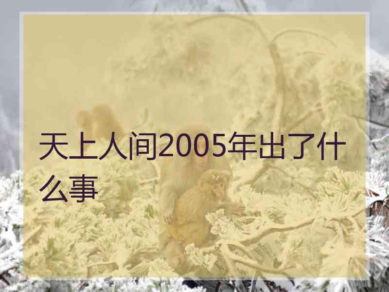 天上人间2005年出了什么事