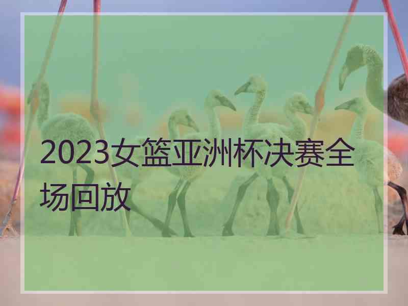 2023女篮亚洲杯决赛全场回放