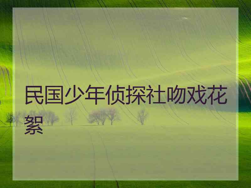 民国少年侦探社吻戏花絮