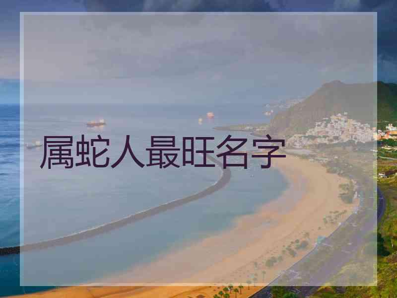 属蛇人最旺名字