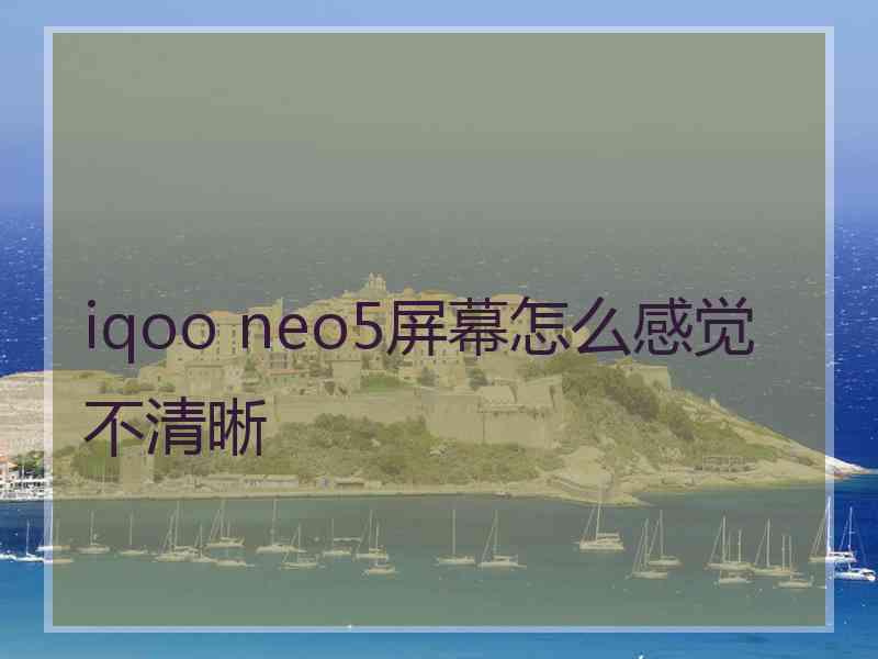 iqoo neo5屏幕怎么感觉不清晰