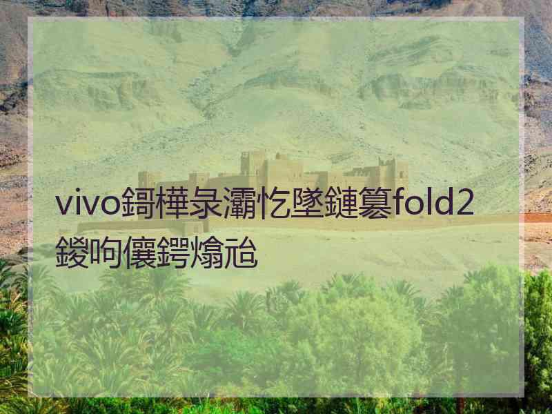 vivo鎶樺彔灞忔墜鏈簒fold2鍐呴儴鍔熻兘