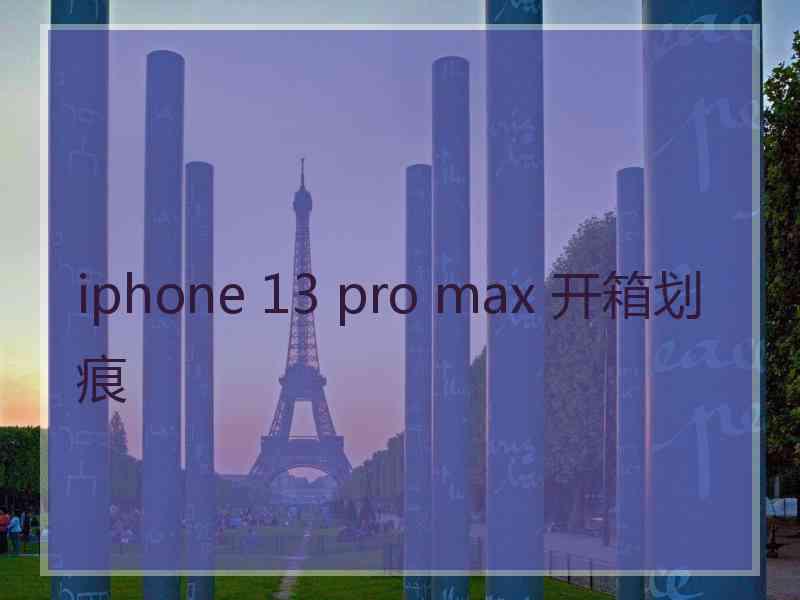 iphone 13 pro max 开箱划痕