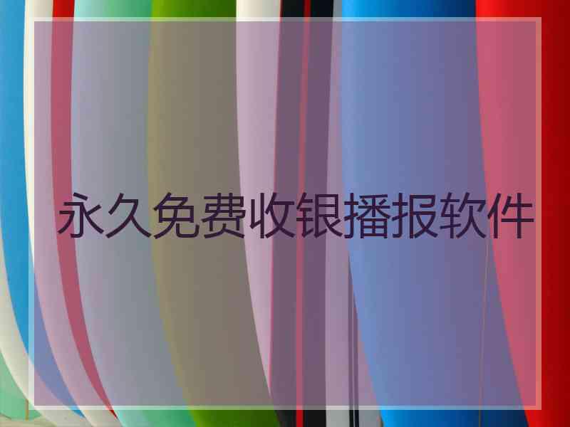 永久免费收银播报软件