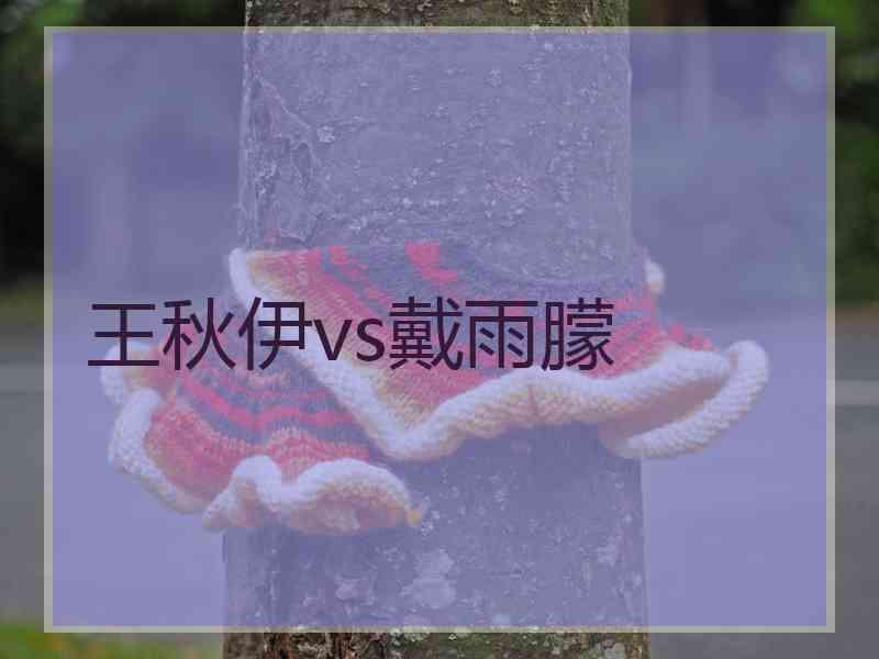 王秋伊vs戴雨朦