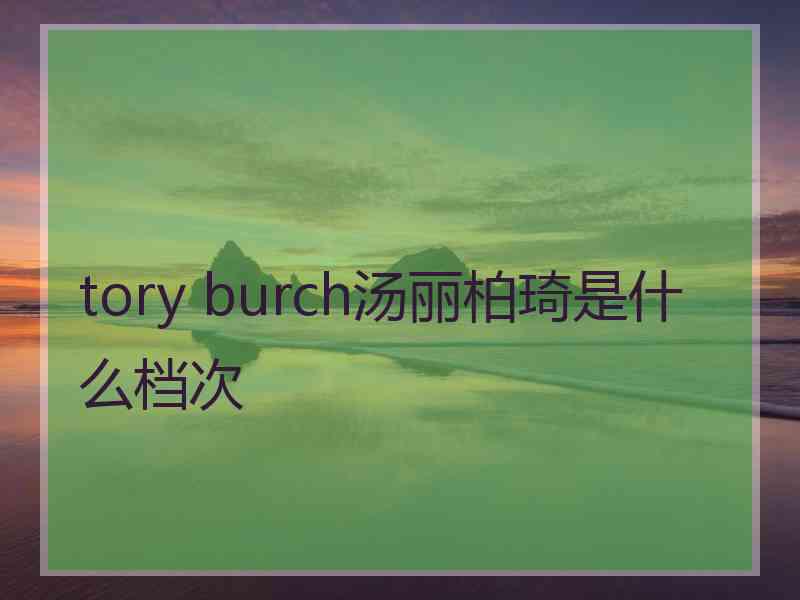 tory burch汤丽柏琦是什么档次