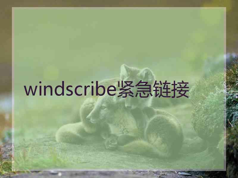 windscribe紧急链接