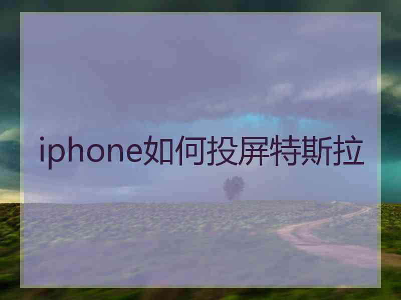 iphone如何投屏特斯拉