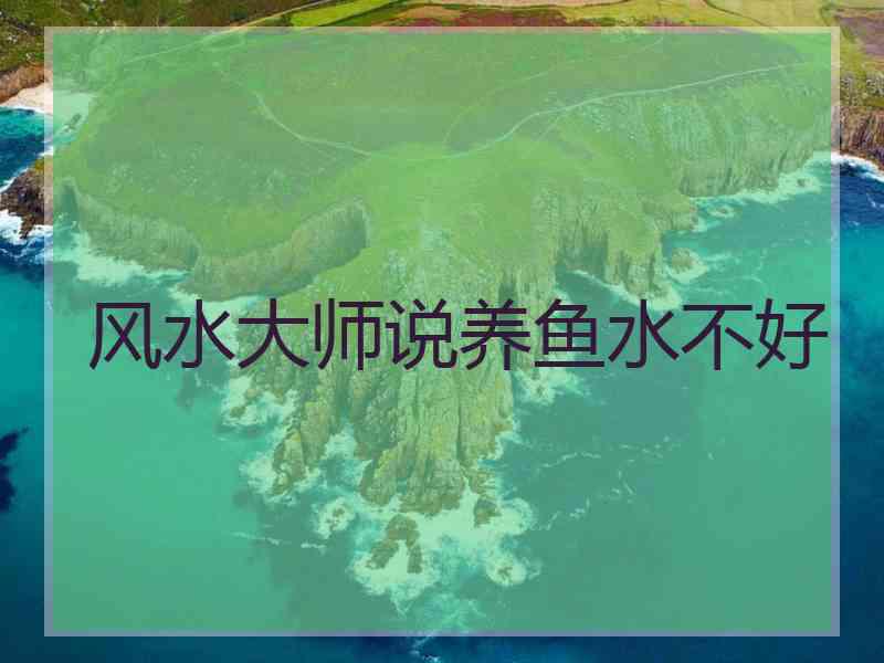 风水大师说养鱼水不好