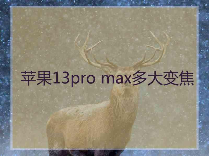 苹果13pro max多大变焦