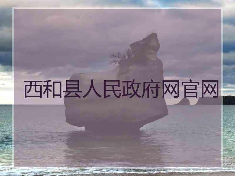 西和县人民政府网官网